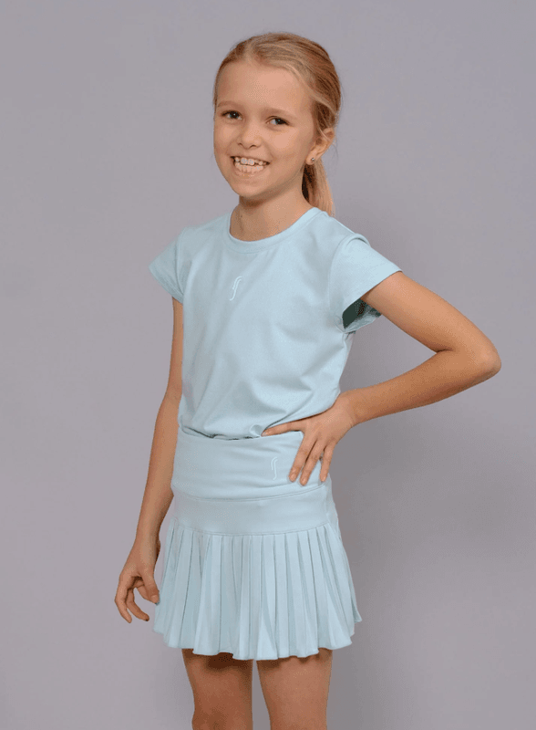 RS Girl's Match Skirt (Soft Teal / White)