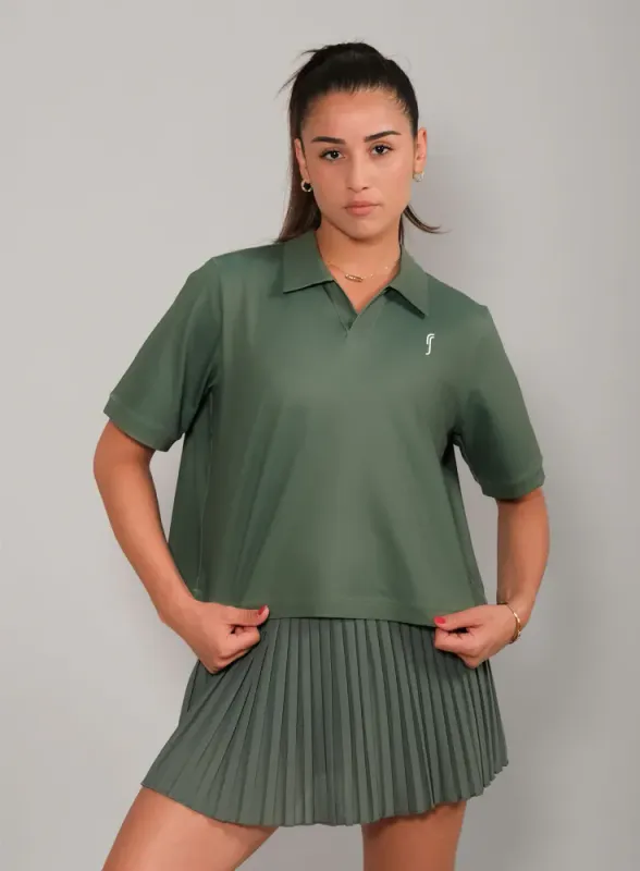 RS Women's Court Polo (Court Green / Court White)