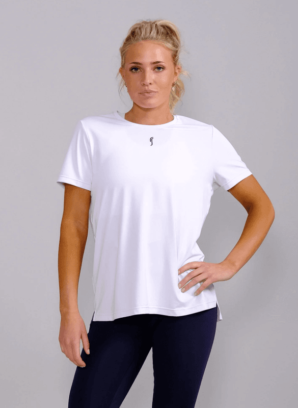 RS Women's Performance Relaxed Tee (White / Black)