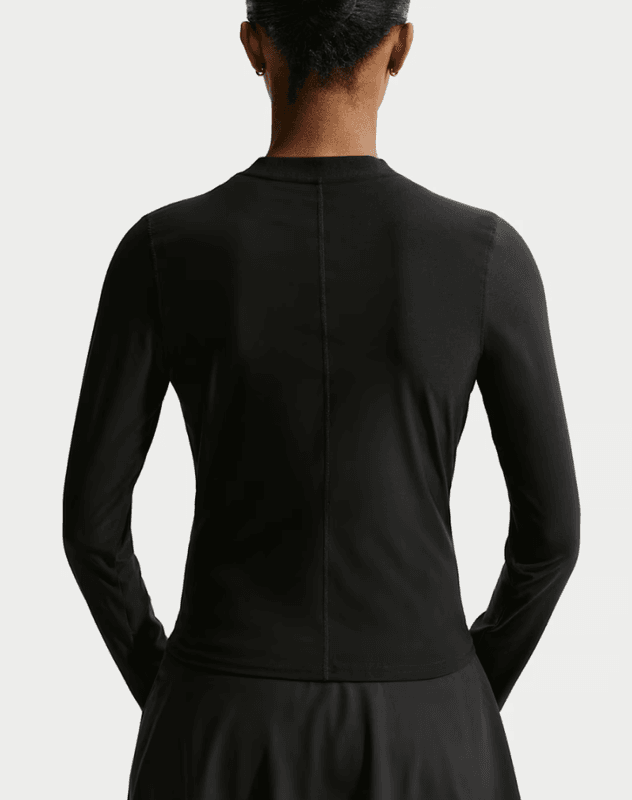 NikeCourt Advantage Women's Dri-FIT Mid Layer Tennis Top (Svart)