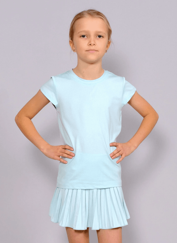 RS Girl's Performance Top - Mesh REC (Soft Teal / White)