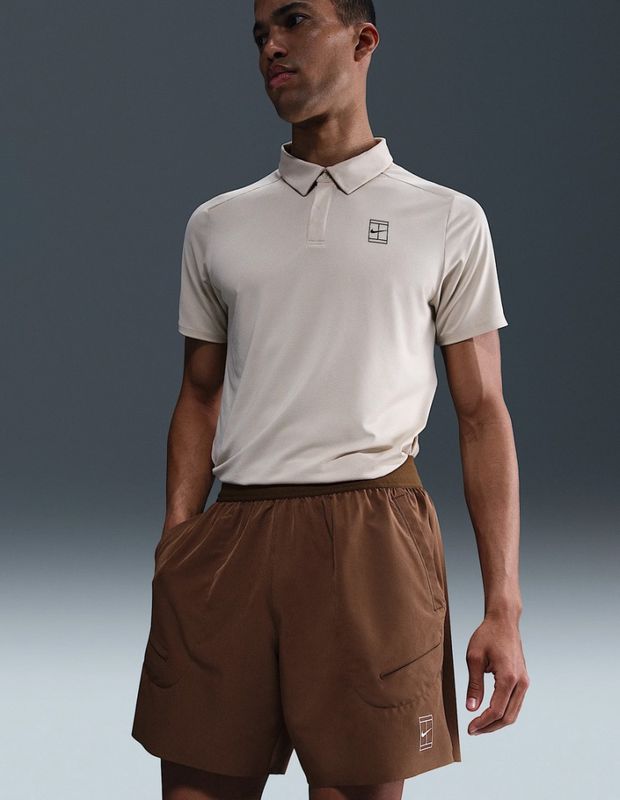 NikeCourt Advantage Men's Dri-FIT 6in Tennis Short (Cacao Wow / White)