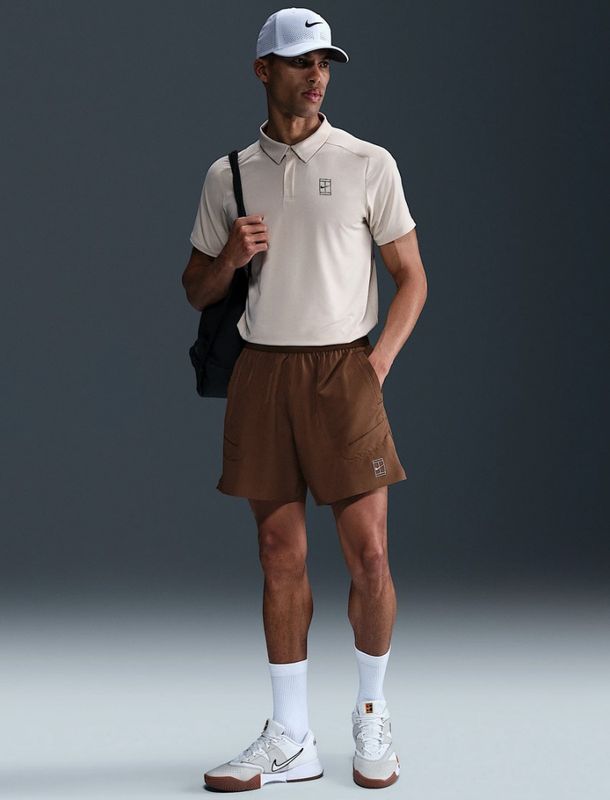 NikeCourt Advantage Men's Dri-FIT 6in Tennis Short (Cacao Wow / White)