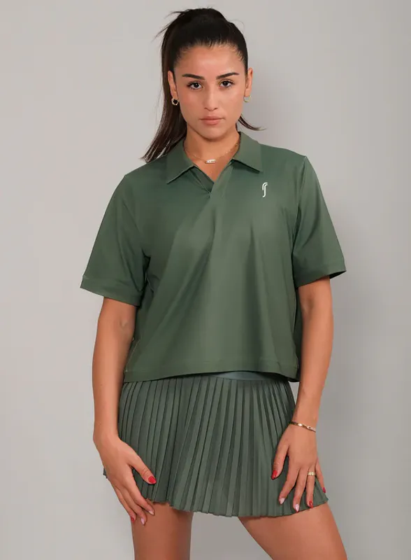 RS Women's Court Polo (Court Green / Court White)
